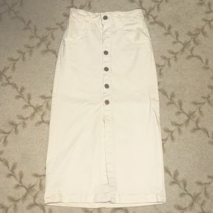 NSF utility white midi-skirt